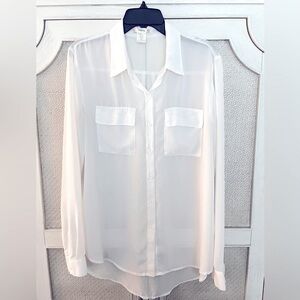 ⭐️SALE- EUC Sheer Timing Blouse